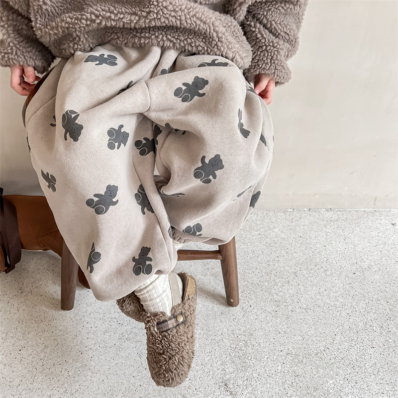 冬の男の子と女の子の漫画のクマのフリースのスウェットパンツ子 - Winter Clothing For 1 Year Old Girl のレビューと価格