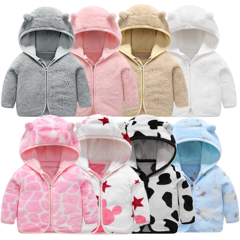 子供のフランネルフード付きジャケット,小さな女の子の服,幼児 - Winter Clothing For 1 Year Old Girl のレビューと価格