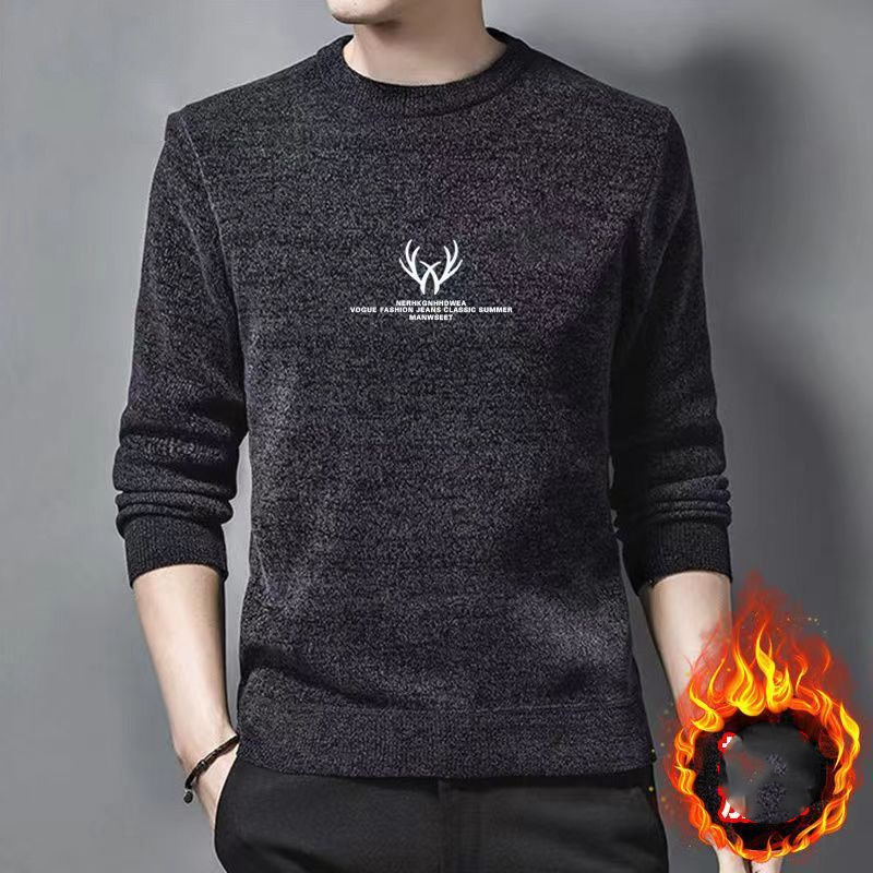 メンズ長袖セーター,幾何学的なレタリングセーター,ラウンドネ - Winter Clothing Men Style のレビューと価格