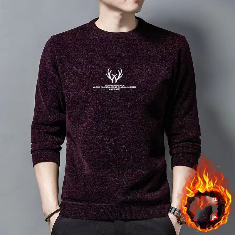 メンズ長袖セーター,幾何学的なレタリングセーター,ラウンドネ - Winter Clothing Men Style のレビューと価格
