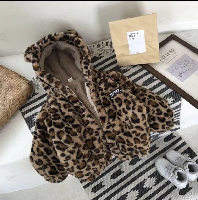 子供用ファージャケット秋冬男の子と女の子用ヒョウ柄ラムフリー - Winter Clothing For 1 Year Old Girl のレビューと価格