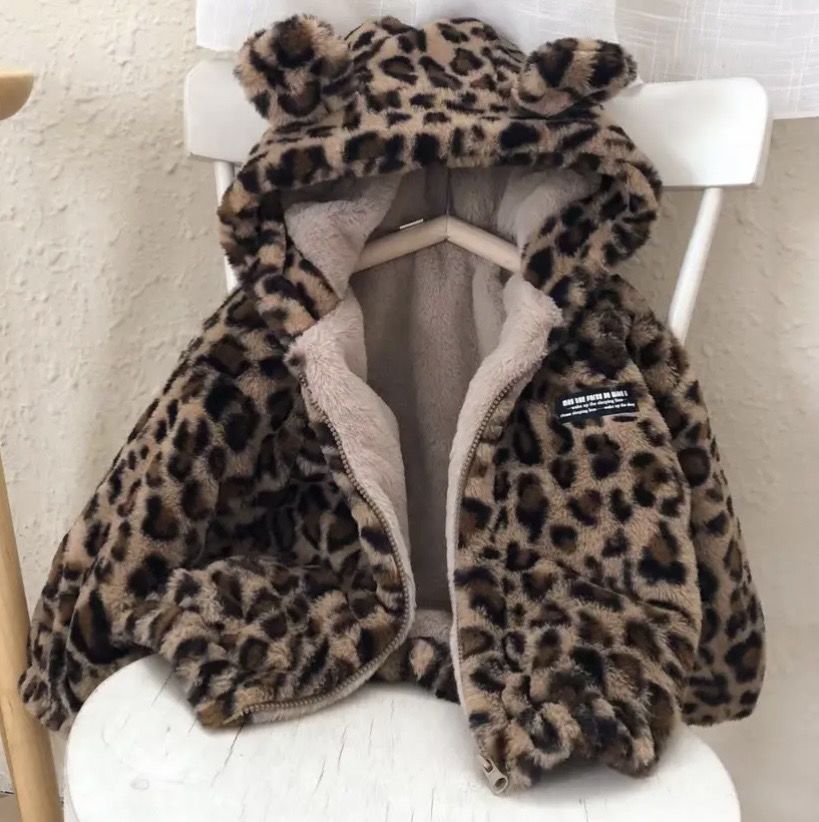 子供用ファージャケット秋冬男の子と女の子用ヒョウ柄ラムフリー - Winter Clothing For 1 Year Old Girl のレビューと価格